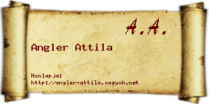 Angler Attila névjegykártya